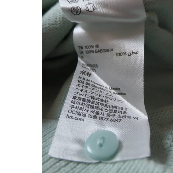 mint green buttoned cotton cardigan, H&M, XS, - Picture 7 of 7